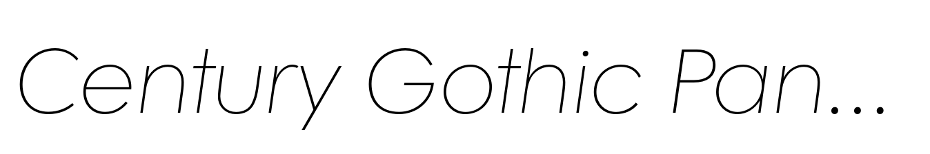 Century Gothic Paneuropean Thin Italic